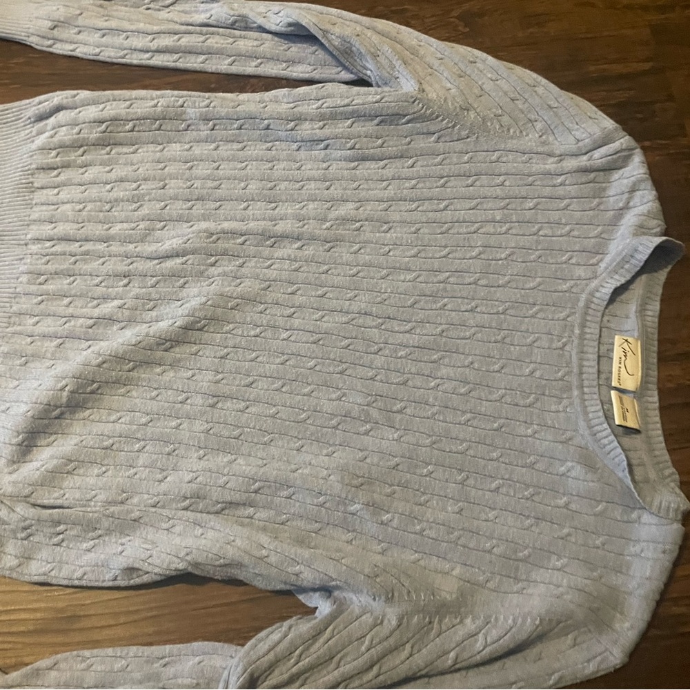 Blue knitted women’s sweater